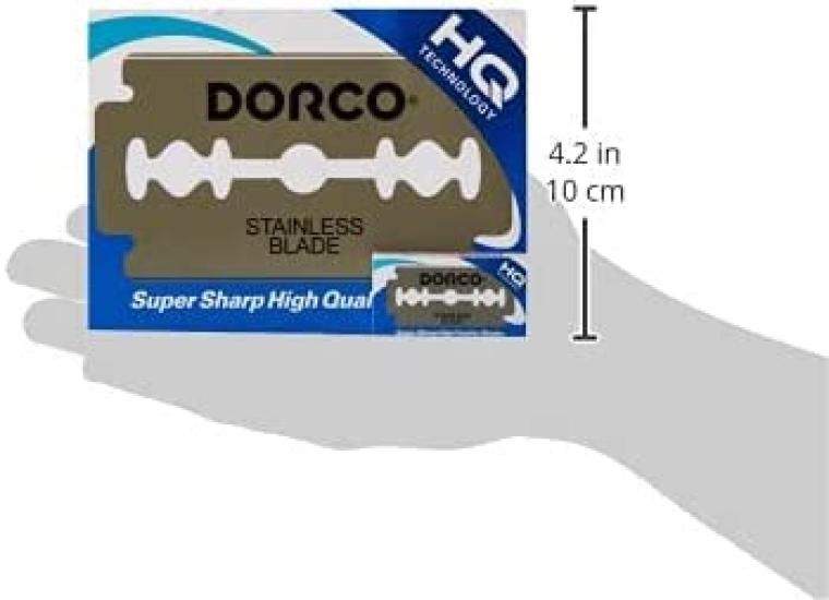 Dorco Ersatzklingen Dorco NEW PLATINUM ST300 ST-300 Doppelklingen, 100er-Pack (200 Klingen mit einfacher Schneide), Gerade, Doppelschneidige, Einzelschneidige Rasierklinge,