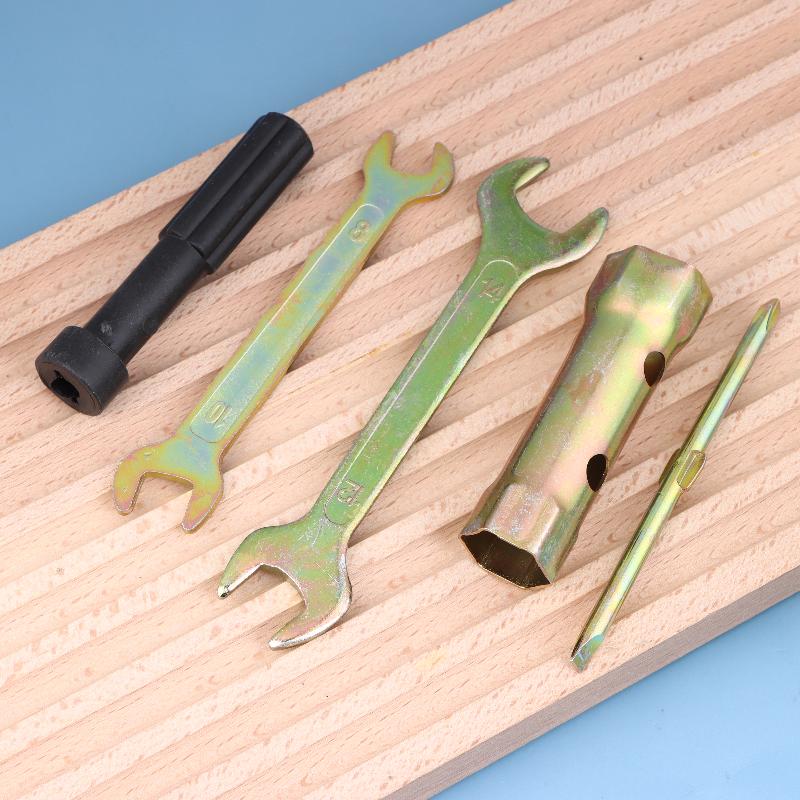 1 Set Double Ended Screw Drive Motorcycle Repair Tool Motorcycle Spanner Wrench Socket Tool Kit With Storage Pocket