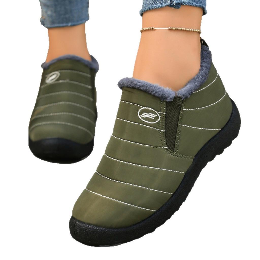 Neue Baumwollstiefel in Übergröße, gefütterte und verdickte Schneestiefel, thermische Freizeitschuhe