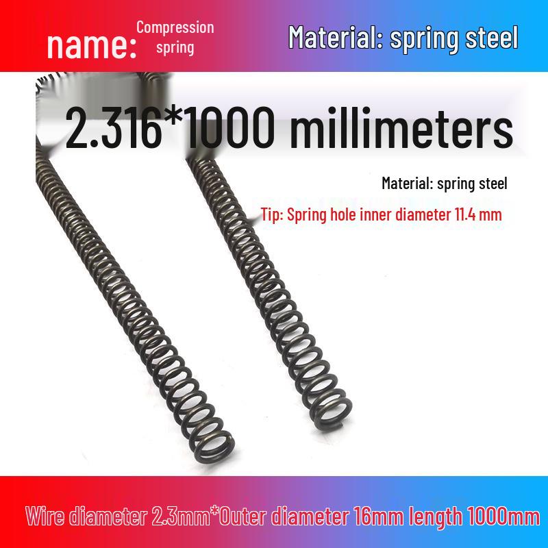 Spring Wire: 1m Long, Soft Pressure, Manganese Steel, 0.3-4.5mm Diameter, Yellow Compression Return.