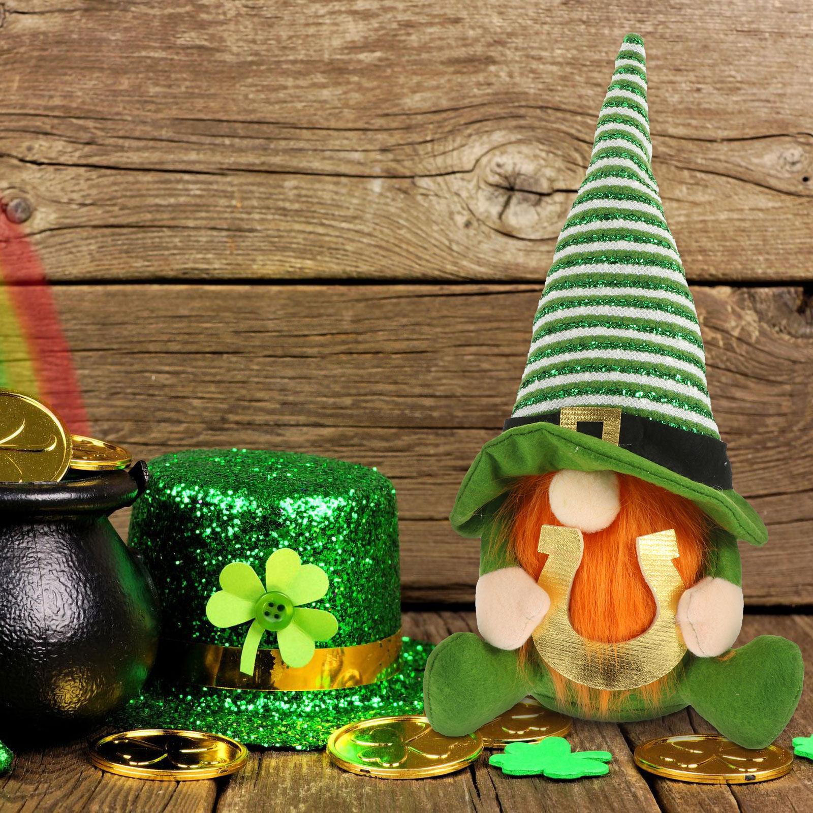 Festival Decor Gnome St Patricks Day Theme Faceless Pendant Saint Patrick Ornament Christmas Style Decoration 38X17X15CM