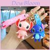 Cute Cartoon Stitch Keychain For Girls Adorable Couple Backpack Accessories