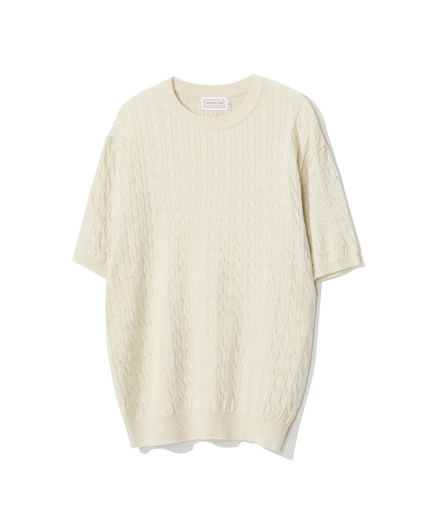 MINIMALCODE Cable Weave Round Half Knit - 4 Colors