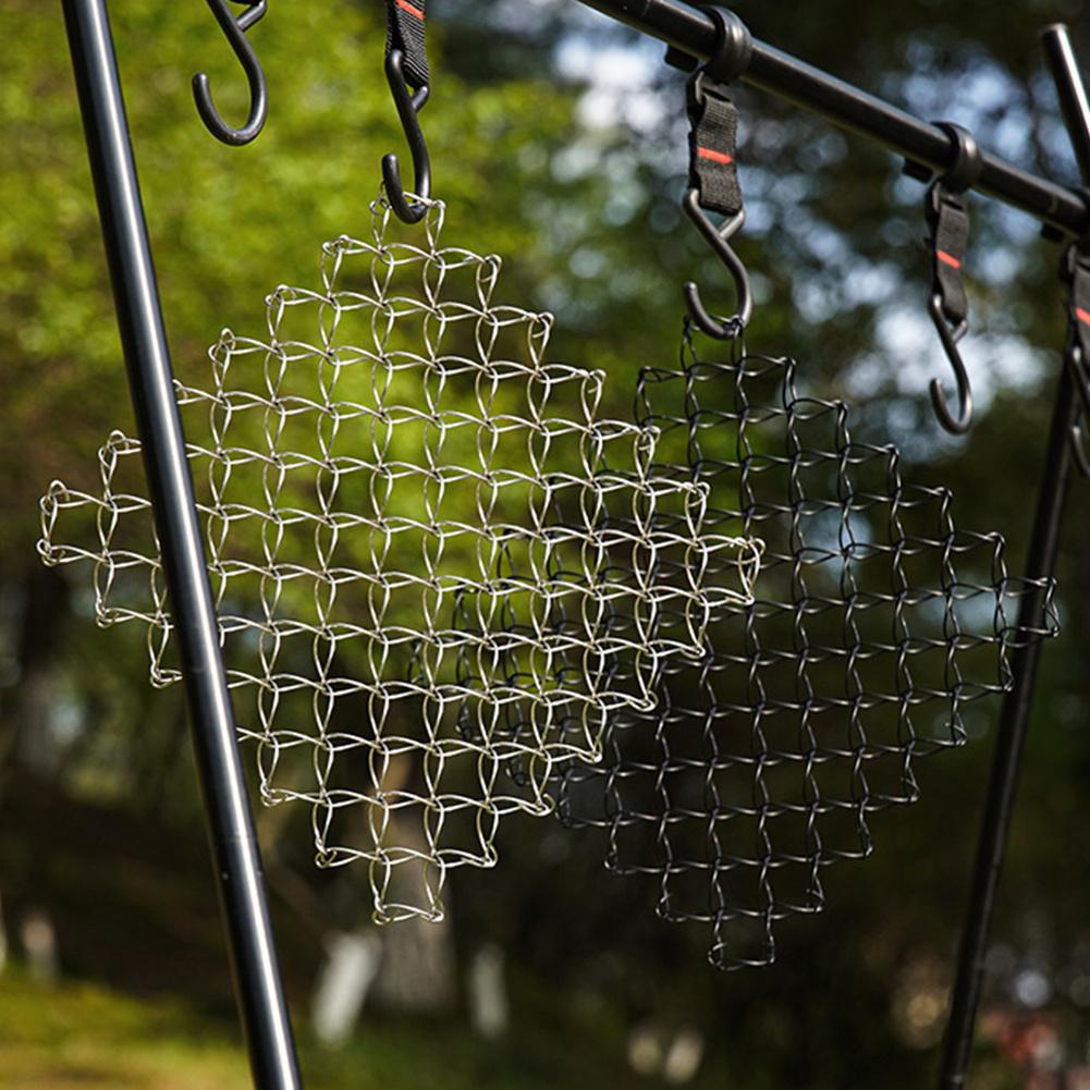 Outdoor Spring Insulated Mat 304 Stainless Steel Heat Insulation Pad Trivet Mat Hot Pad for Hot Dishes Pots and Pans for Camping
