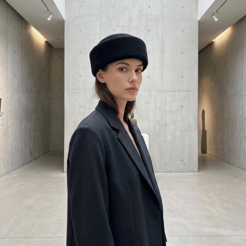 Non-slip Knitted Pillbox Hat Structured Fedora Hat Fashion Beret Wedding