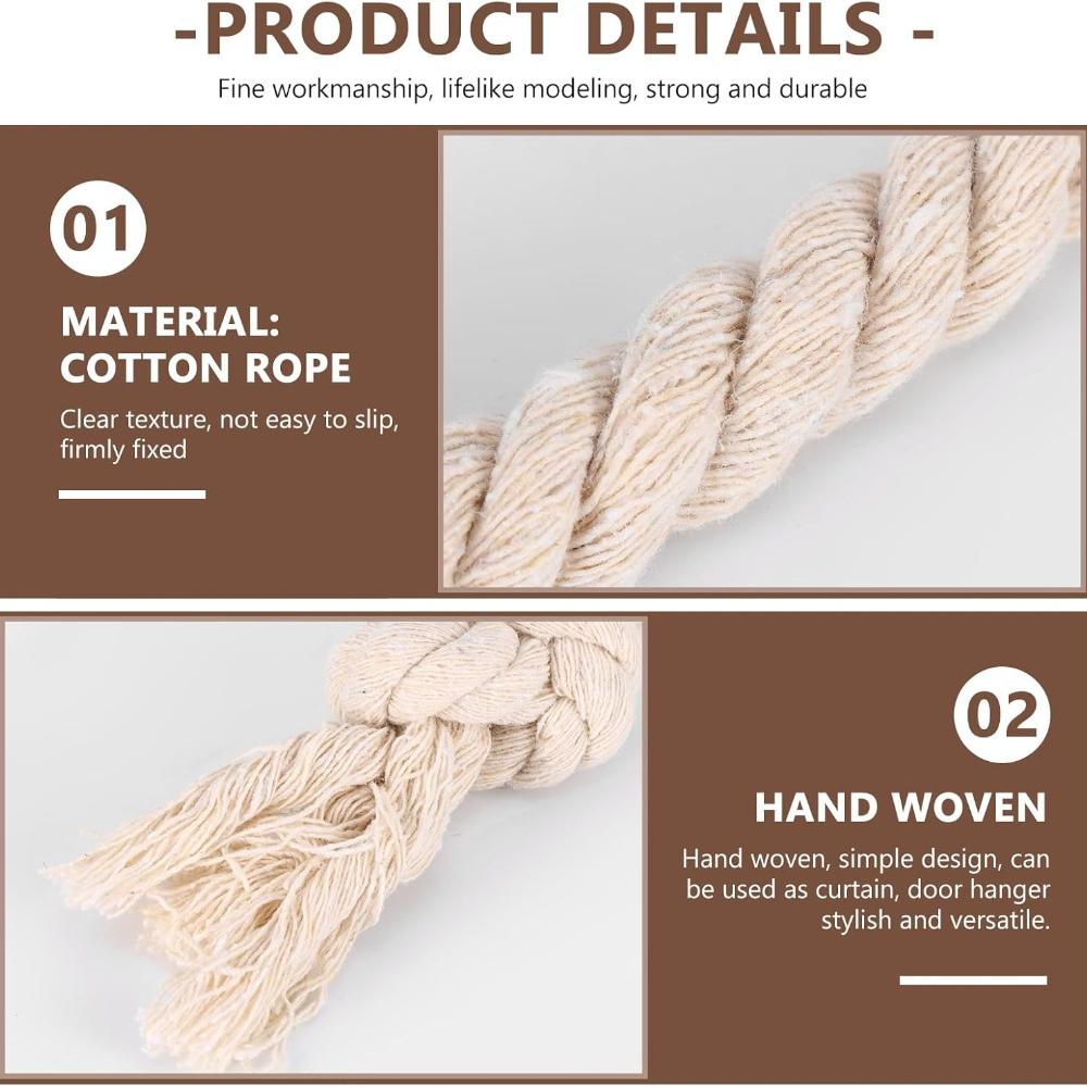 4PCS Curtain Ties, Curtain Rope Tiebacks with Big Woven Double Ball Hand Woven Tie Back Curtain Tie Backs for Curtains for Curtain Decorative Home