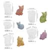 Ornaments Molds Cute Cat Shape Statue Molds Silicone Candle Mold for Crafting