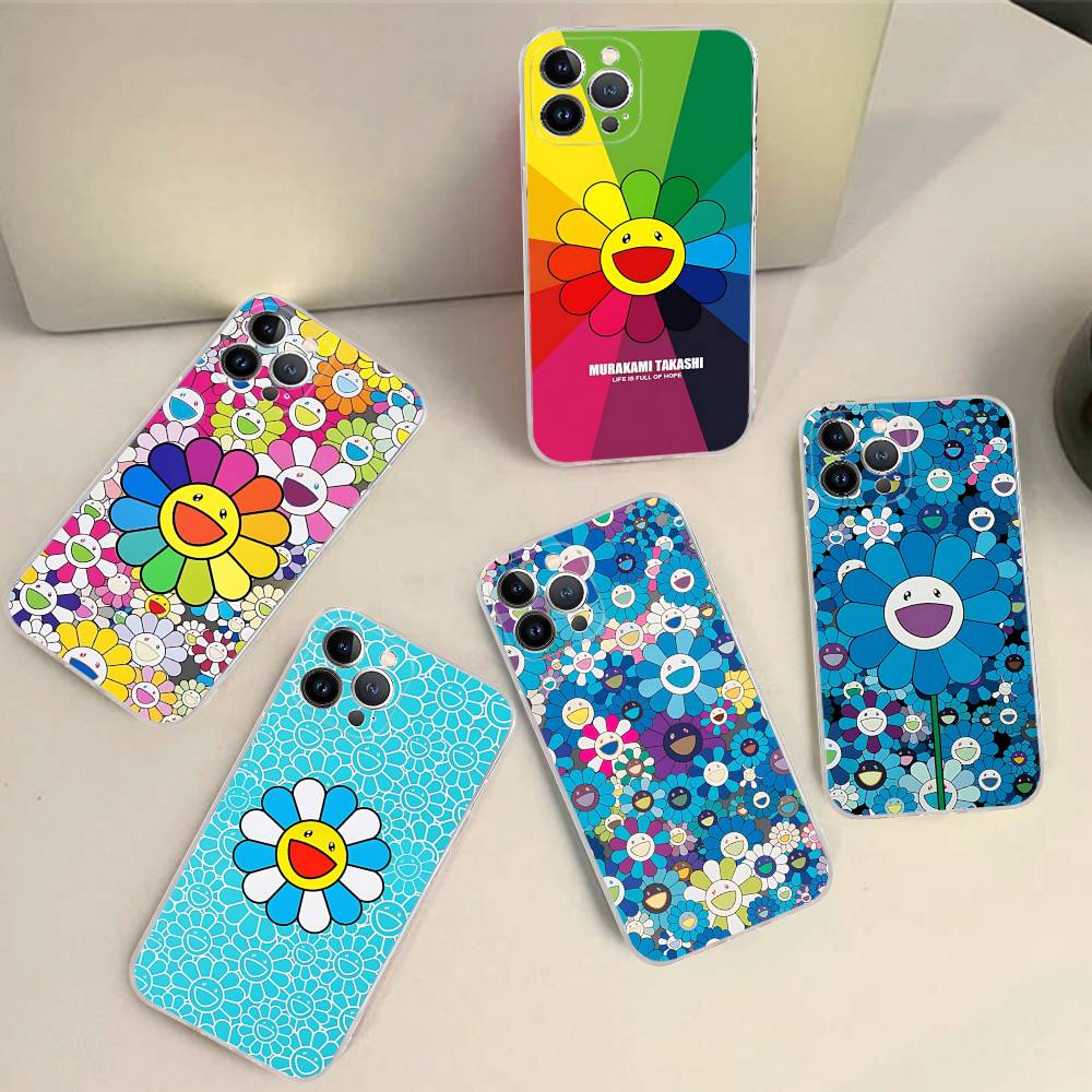 Art Japanese M-Murakami Artisti T-Takash TPU Silicone Case For IPhone 11 12 13 14 15 16 17 Pro Max Shockproof Clear Back Cover