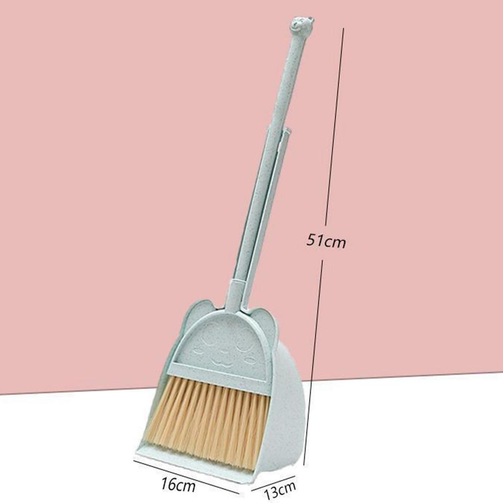 Kids Broom Dustpan Set Little Housekeeping Helper Set House Cleaning Gifts Cleaning Sweeping Play Set for Age 3-6 Girls Boys