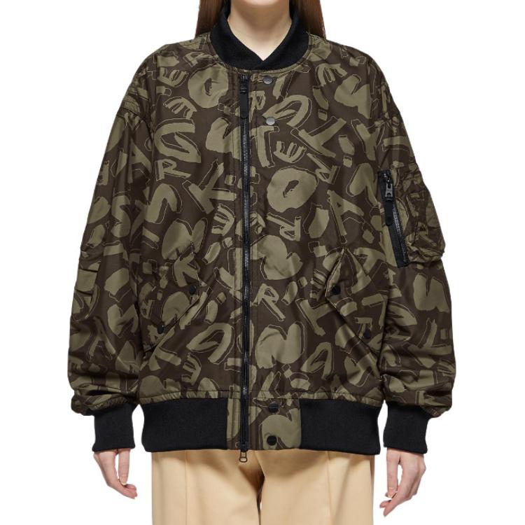 Onitsuka Tiger Letter Print Pattern Full Zip Stand Collar Jacket Unisex Jacket Black 2183A929-001