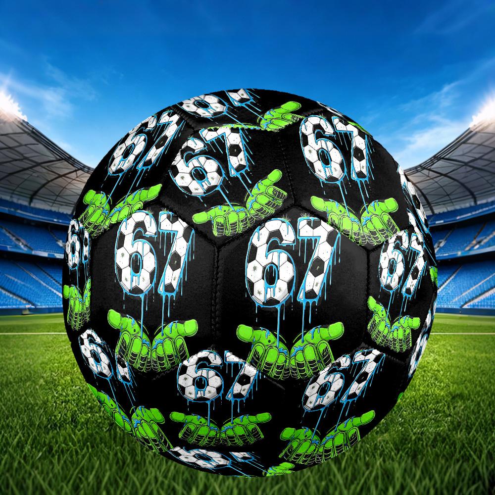 1pc Soccer Gloves Art Theme Soccer Ball Football, Size 5, Lightweight PVC, Outdoor Training Soccer Ball,Gift C6550