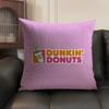 Food Dunkin' Donuts Cushion Cover Summer Breathable Linen Organic Fabric Double-Sided Printing Sofa Pillow Case Home Decor