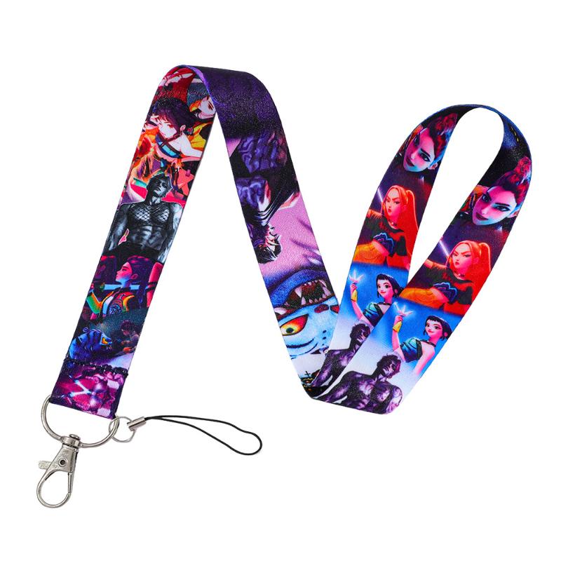 Anime Kpop Dämonenjäger Zeichentrickfiguren Lanyard Kartenhalter Student Umhängeband Schlüsselanhänger Geschenk für Freunde