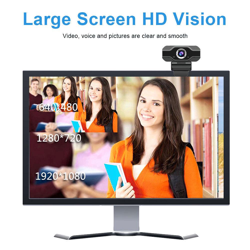 1080P HD USB Webcam for Online Classes and Video Conferences - Driver-Free Live Streaming Camera