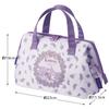 Skater Lunch Bag, Insulated, Clasp Closure, Women's, Sanrio, Kuromi, Flower Wreath, KGA1-A