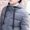 Large Size Men's Jacket Men's Cotton-padded Jacket Medium and Long Casual Hooded Cotton-padded Jacket Men's Thickened Jacket
