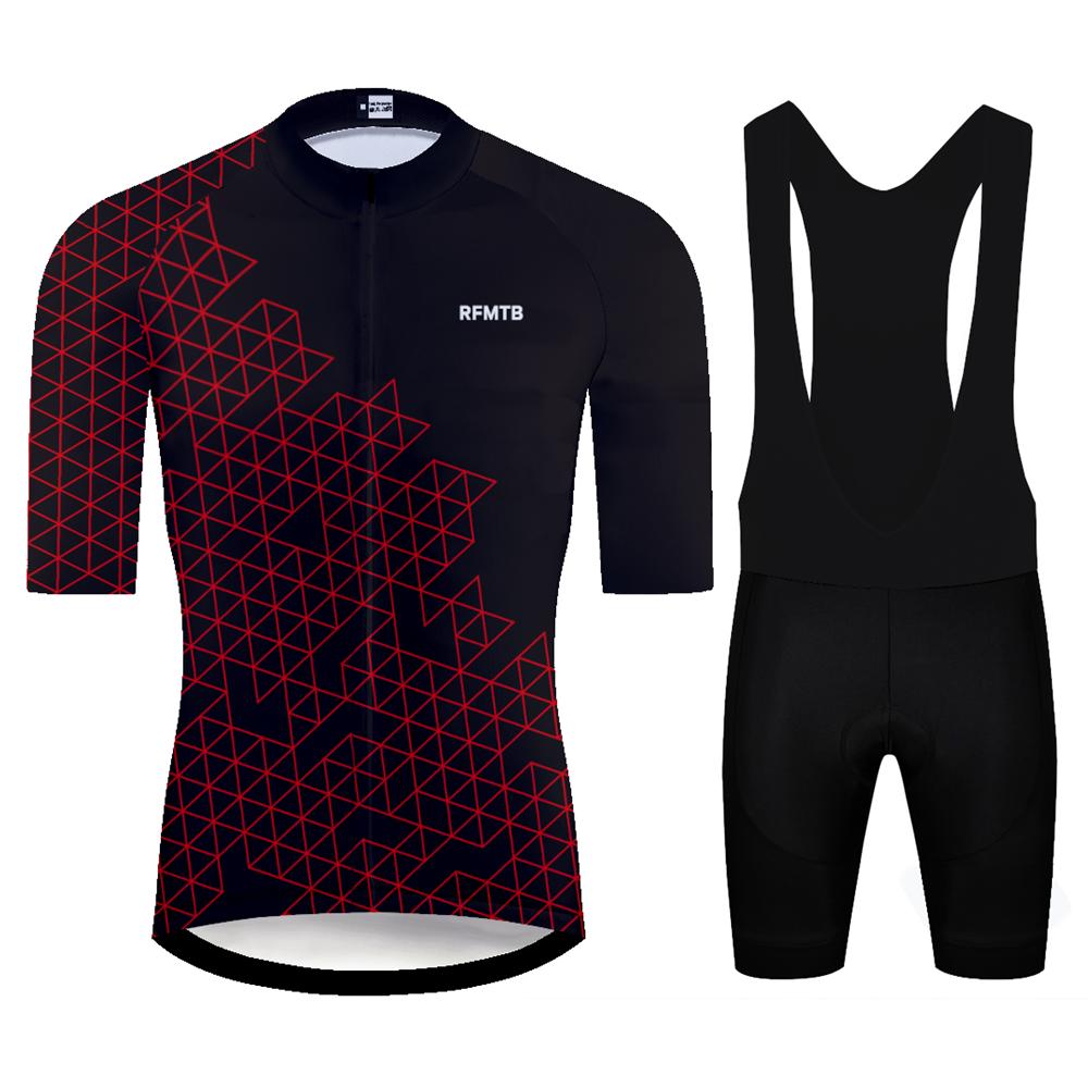 Men's Short Sleeve Cycling Jersey Set Comfortable Breathable Bike Clothing for Sports  Bib Shorts Fitness