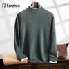 Fanzhen Men's Half-High Neck Cashmere Blend Sweater