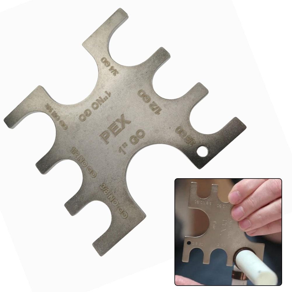 3pcs PEX Crimp Tool GoNo Go Gauge For PEX Barb Plumbing Systems Parts 3/8 Inch PEX Crimp Tool Plumbing Fittings 23080 Connector