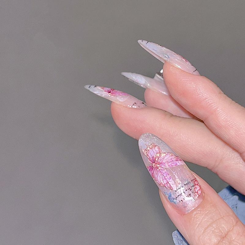 

Бабочка Реалистичная Наклейка для Ногтей Градиент Сладкий Дизайн Ногтей Стереоскопическая Клейкая Рельефная Наклейка для Ногтей Нейл-арт Салон