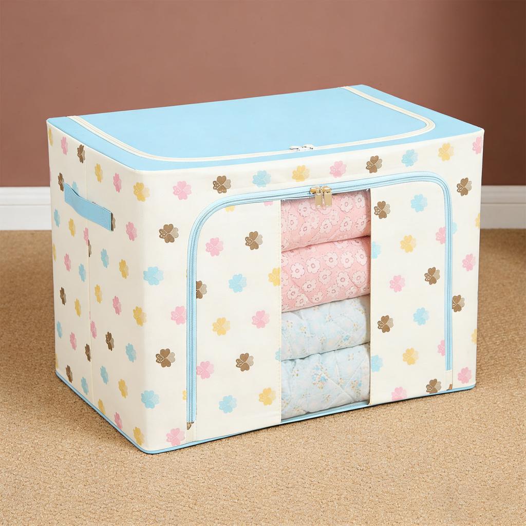 Clothes Storage Bin Washable Foldable Closet Storage Container for Clothing Blanket Comforters Bed Sheets Pillows Toys