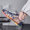 Designer Men's Casual Shoes Graffiti Printed Canvas Shoes for Men High Quality Breathable Running Shoes Lightweight Men Sneakers