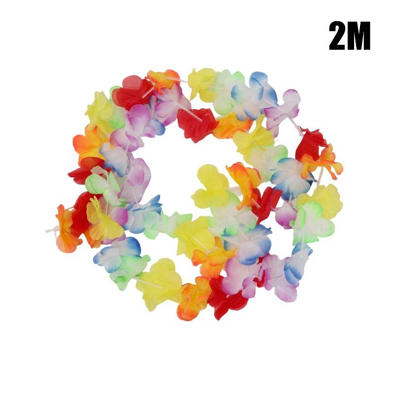 

Hawaiian Flower Garland Colourful Artificial Flower Necklace Tropical Beach Pool Birthday Wedding Christmas Home Party Decor 1PC