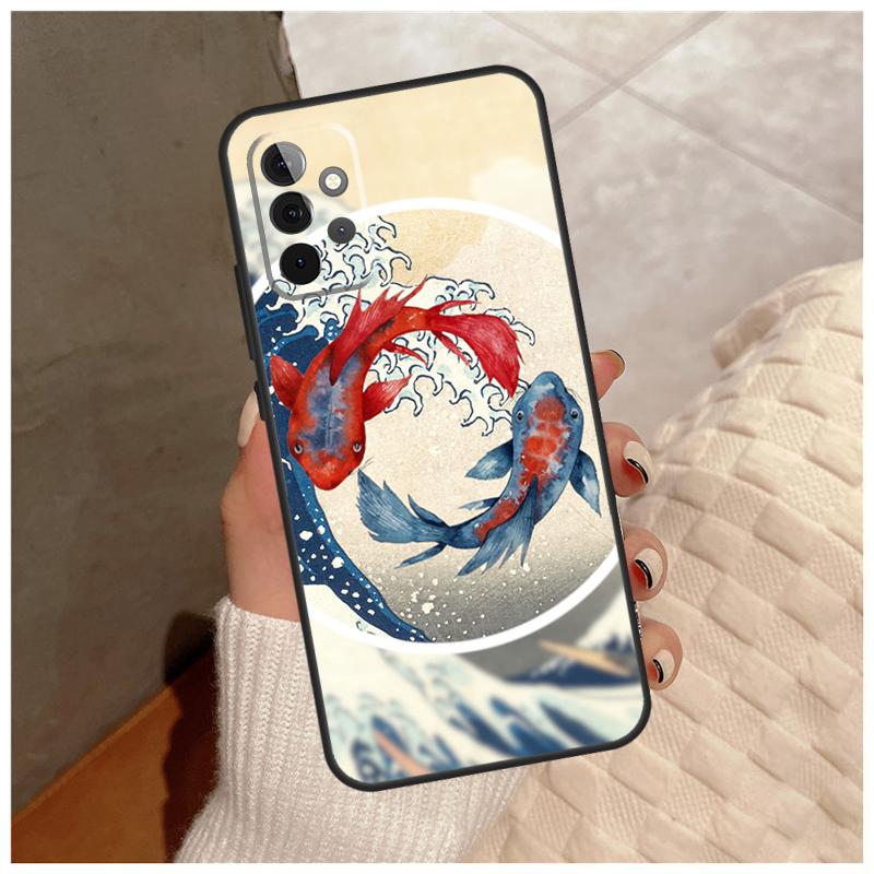 Tattoo Japanese Koi Dragon Wave For Samsung Galaxy A36 A56 A16 A26 A06 A52 A53 A33 A13 A34 A54 A14 A15 A35 A55 A22 A32 Case