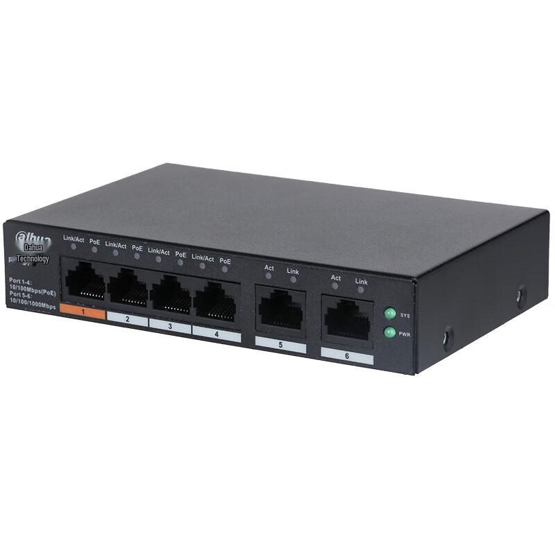 Dahua 5-Port 60W Cloud Managed PoE Switch with 2 Gigabit Uplinks CN Plug (adapter Included)