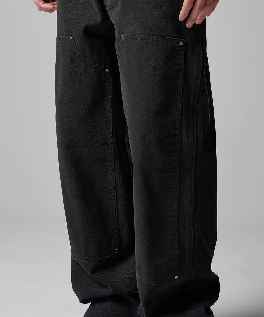 DICKIES Stonewashed Duck Canvas Double Knee Pants Black
