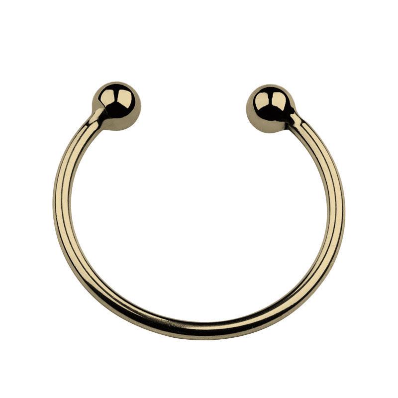 Men's Gold Double Bead Cock Ring - Ejaculation Delay & Semicircular Design