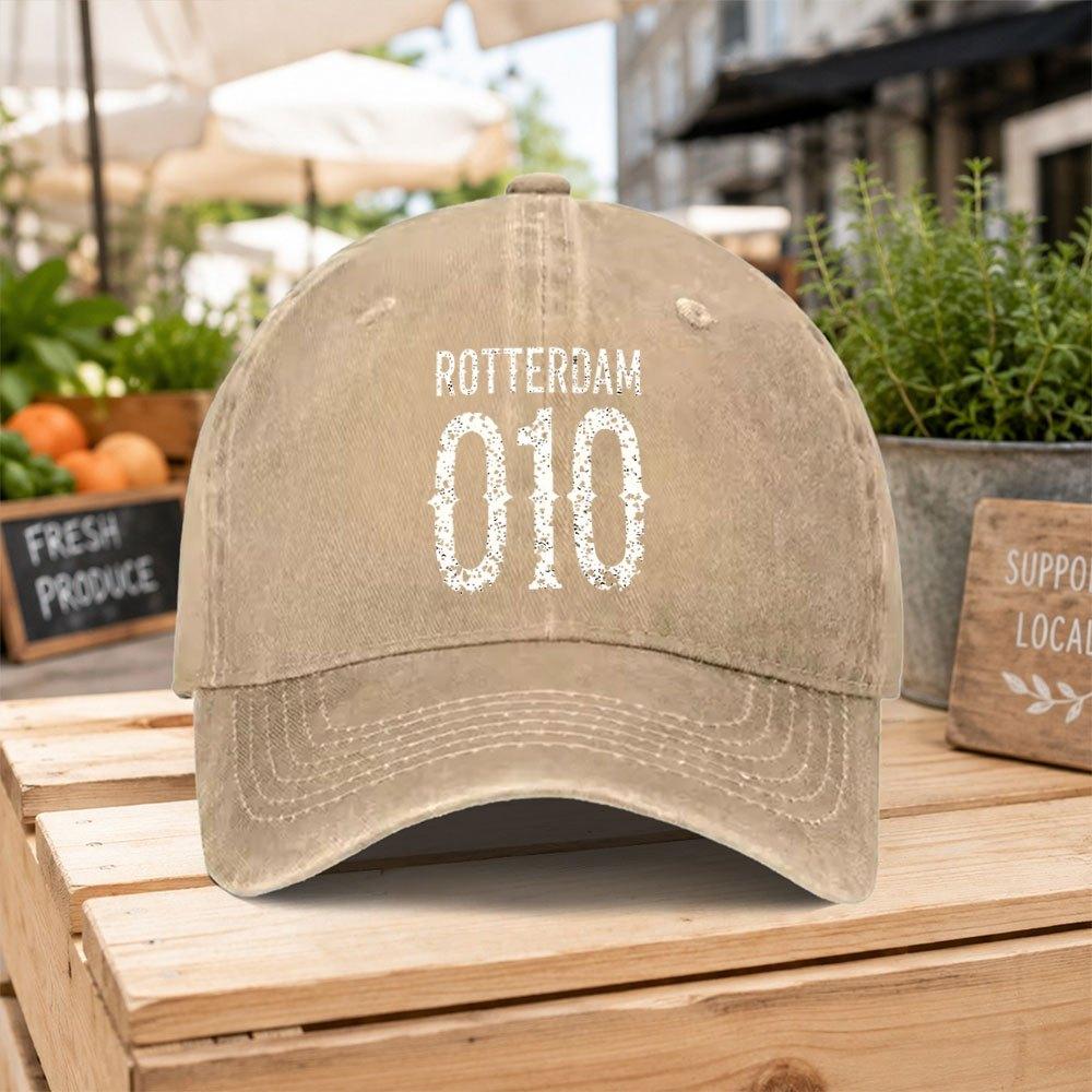 Rotterdam Printed Baseball Cap Suitable for Outdoor Hiking Daily Commuting Casual Wear Lightweight Duckbill Hat with Ro