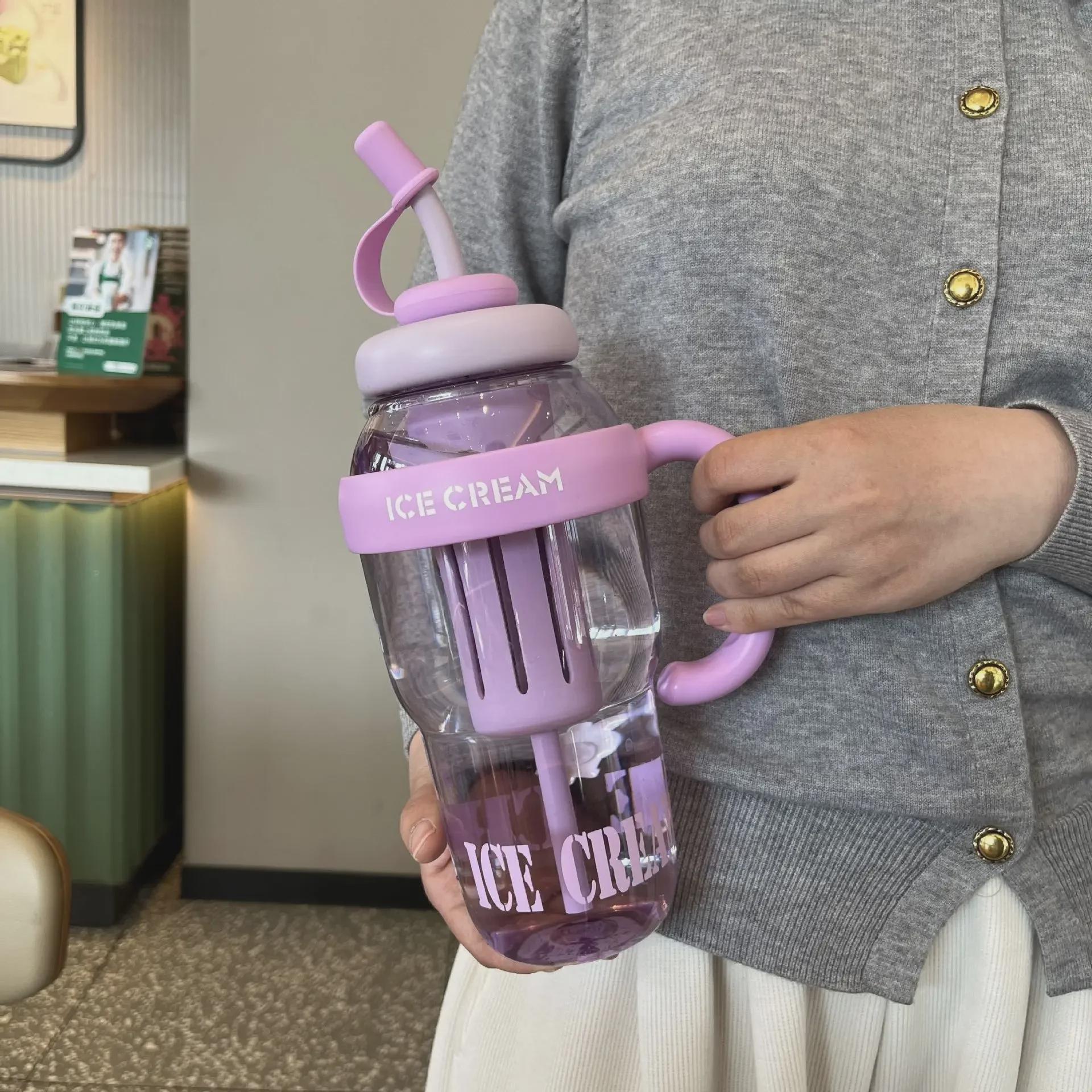 

2025 Lucky Belly Летняя кружка повышенной вместимости для отдыха на открытом воздухе с ручкой и трубочкой 1300ml