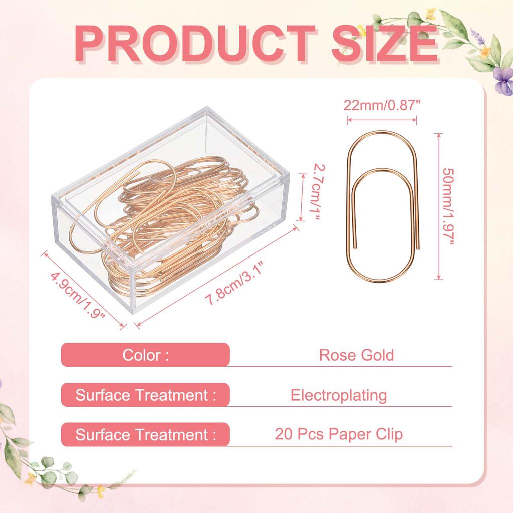 20/50/100Pcs Paper Clip 2inch Non-Skid Metal Paper Clamp Clips Large for Office Supplies Craft Scrapbook Document Note Sorting