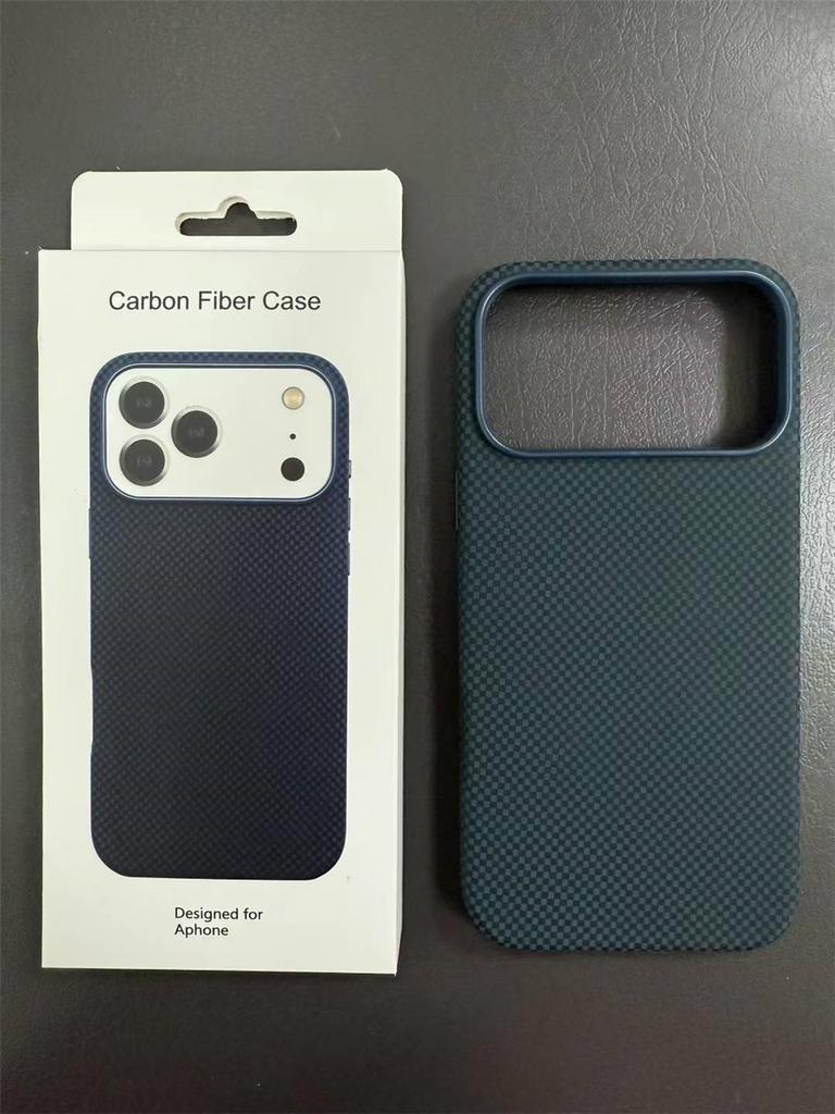 Offizielle Kevlar-Kohlefaser-Textur-Hülle mit Box für IPhone17 Pro Max 17 Pro 17 Air 17 für Magsafe Wireless Charging Cover