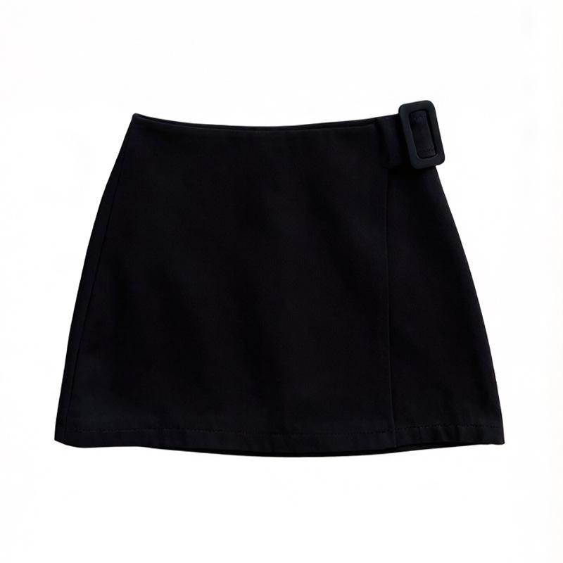 

2026 Korean Style A-line High Waist Irregular Slimming Short Skirt L (105-115 cm) темно-синього кольору