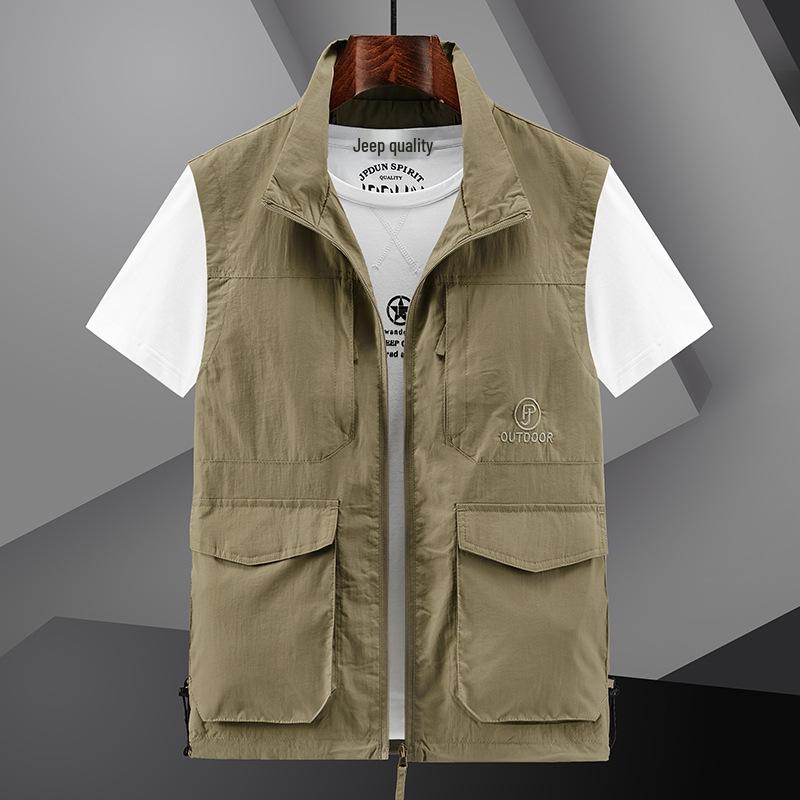 Quick-Dry Multi-Pocket Outdoor Vest for Photography, Fishing, and Mountaineering