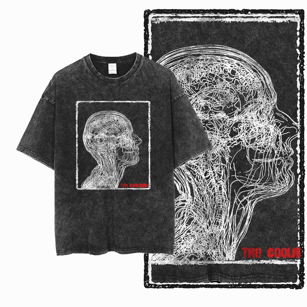G Acid Washed Black Cotton Unisexs Streetwear COOLMIND Graphic Tshirt Big Size Cool Oneck Unisexs Tee Tshirt