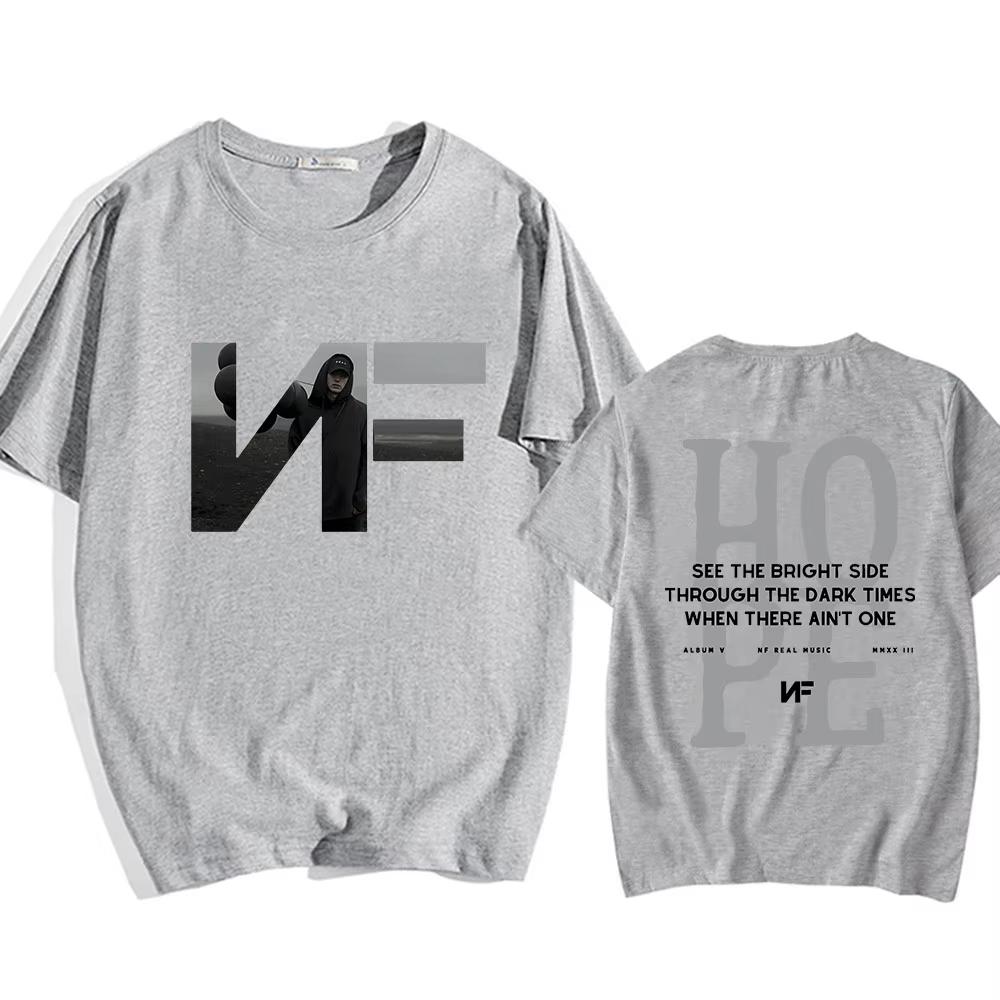 Rapper Graphic Printing Tee-shirt NF Hope Tour Print T-shirts Hip Hop Streetwear Short Sleeve Summer Cotton Tshirts
