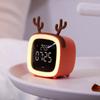 Creative Cross-border Cute Pet TV Alarm Clock Plastic Digital Clock Usb Charging Student Lazy Dormitory Alarm