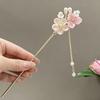 Elegant Chinese Flower Tassel Hairpin for Women - Versatile for Daily Use and Traditional Updos