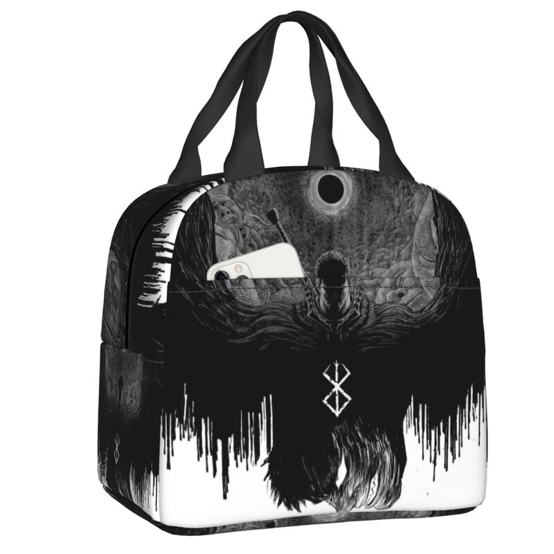 Custom Classic Anime B-Bereserks Hot Logo Insulated Lunch Bags for School Office Waterproof Thermal Cooler Bento Box Women Kids