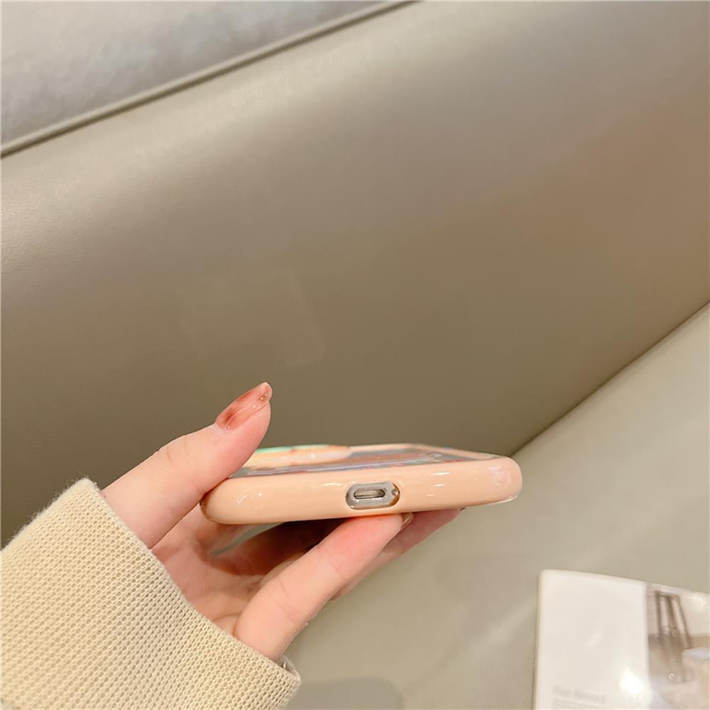 Cute Bear Cartoon Rabbit Funny Letters Shockproof Bumper Phone Case For Iphone 14 11 12 13 Pro Max Lovely Soft Back Cover Case