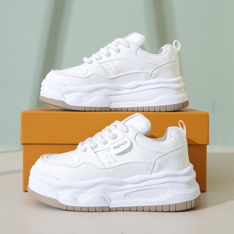 Damen Plateau Sneaker Lässig Mode Outdoor Schuhe Schnürschuhe Atmungsaktive Sportschuhe Hohe Qualität Laufschuhe Tennisschuhe 35-40