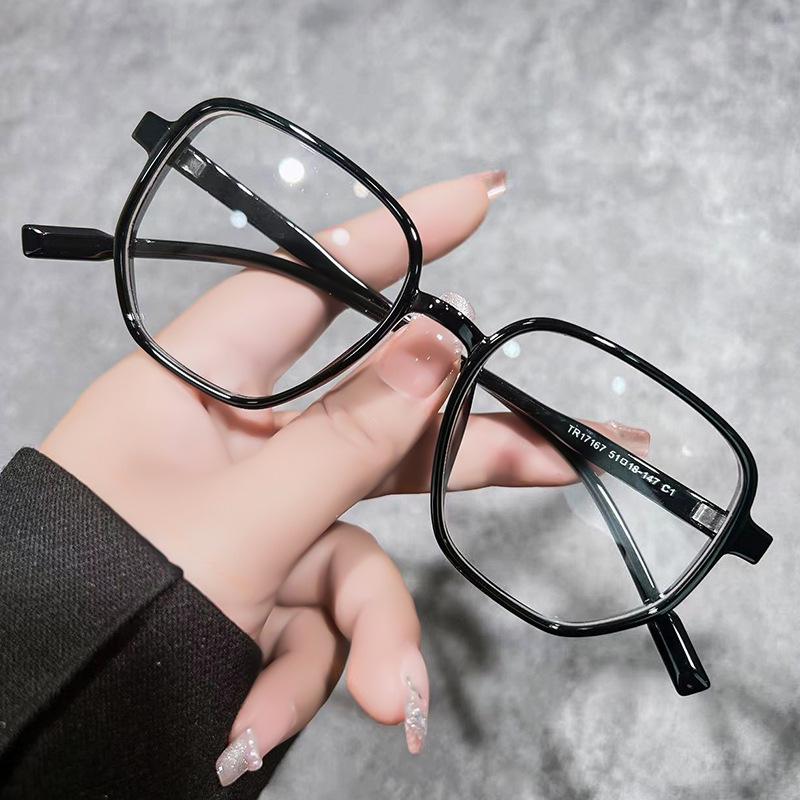 Xiaohongshu TR90 Super Light, Slimming Dark Style Large Frame Glasses
