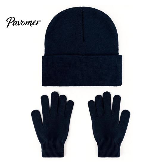 Outdoor Cycling Cold Weather Set Unisex Knitted Hat Gloves Set, Cozy Winter Beanies Gloves, Stretchy Windproof Headwear And Hand Warmers Warm Knit for