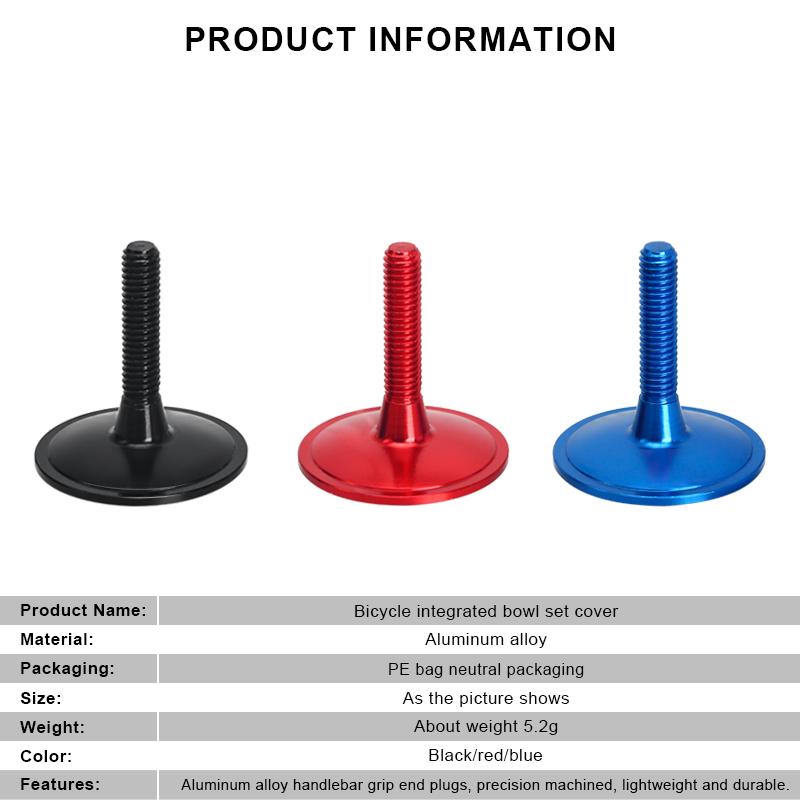 Bicycle Stem Top Cap Alluminum Alloy Road Mountain Bike Headset Cap Cover Screws Stem Spacers For 28.6mm MTB Fork Tube Cover