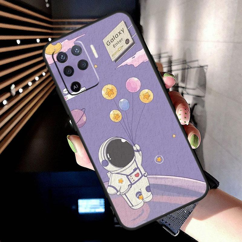 Star Astronaut Cute Case For Oppo A5 Pro A15 A17 A57 A77 A18 A38 A58 A78 A98 A94 A74 A54 A16 A76 A96 A40 A60 A80