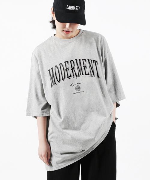 Modernoment [2Pack] Arch Logo Oversized Short Sleeve T-Shirt_4 Colors