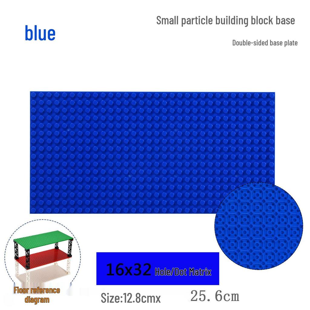 16x32 Hole MOC Base Plate: Wooden Wall Figure & Interlocking Building Blocks Board